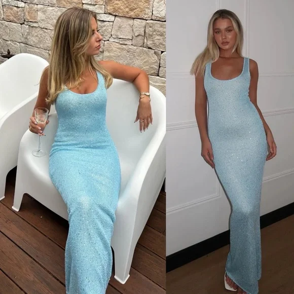 open lace back dress Famnbro Womens Sexy Summer Dress Halter Neck Sleeveless Tie Back Boho Resort  Maxi Dresses 2026 Beach Vacation Outfits Blue at Amazon Women's Clothing  store